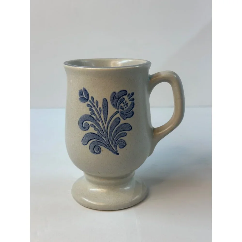 VTG Pfaltzgraff Yorketown Pedestal Mugs Set of 2 5